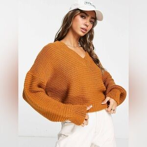 ASOS Design Chunky Knit V Neck Sweater